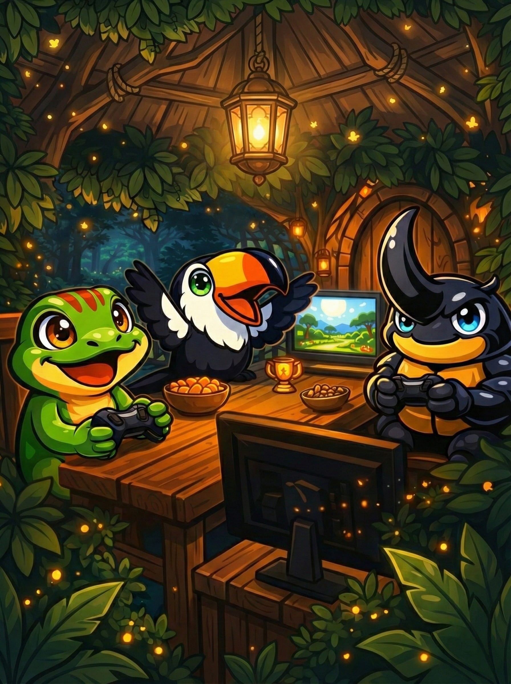 Allurium Gaming World of Warcraft guild gecko mascot